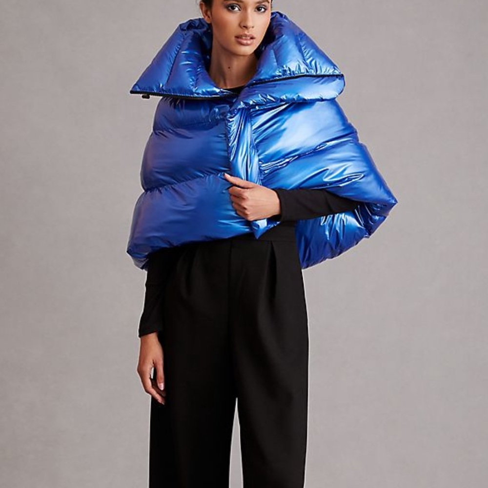 Anthropologie Pilcro Cropped Puffer Shawl Jacket